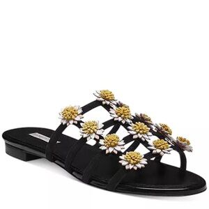 Fabrizio Viti Leather Daisy Slides - fits 9.5/10